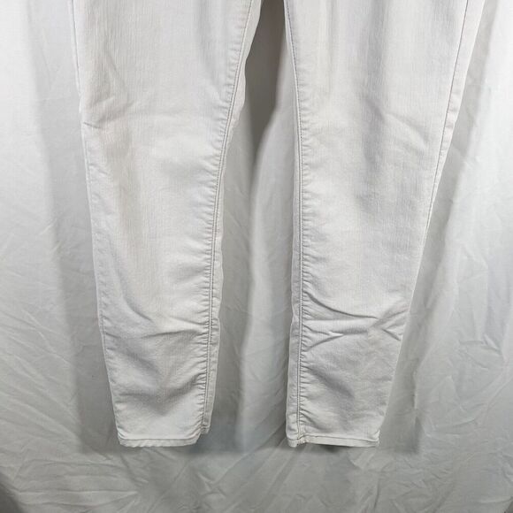 Banana Republic Jeans Women's 12 White Denim Skinny Mid Rise Cotton Blend - Picture 3 of 11